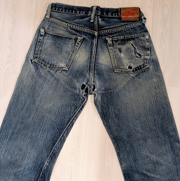 DENIME Authentic Vintage distressed Japanese selvedge denim jeans - Picture 5 of 12